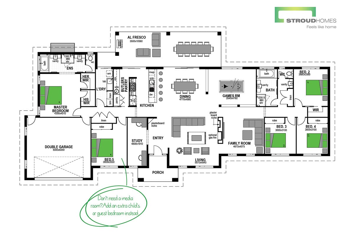 Koru 348 4 Bedroom Lifestyle Home Design Stroud Homes New Zealand