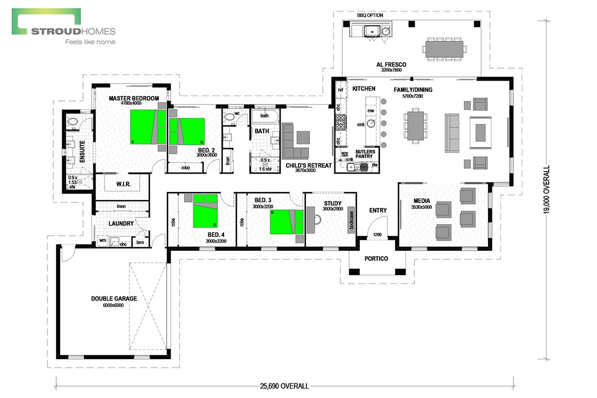Pauanui 287 Classic Floor Plan
