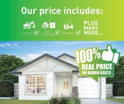 Our price includes site costs, floor coversing and driveway. No hidden costs.