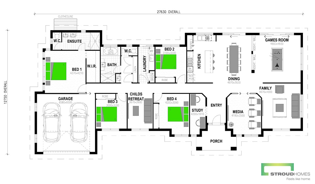 Pohutukawa 292 Classic Floor Plan