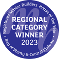 2023 Master Builders Category WinnerVolume/Group Housing New Home Up to $500,000 award logo