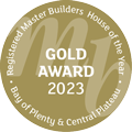 2023 Master Builders Gold AwardVolume/Group Housing New Home Up to $500,000 award logo